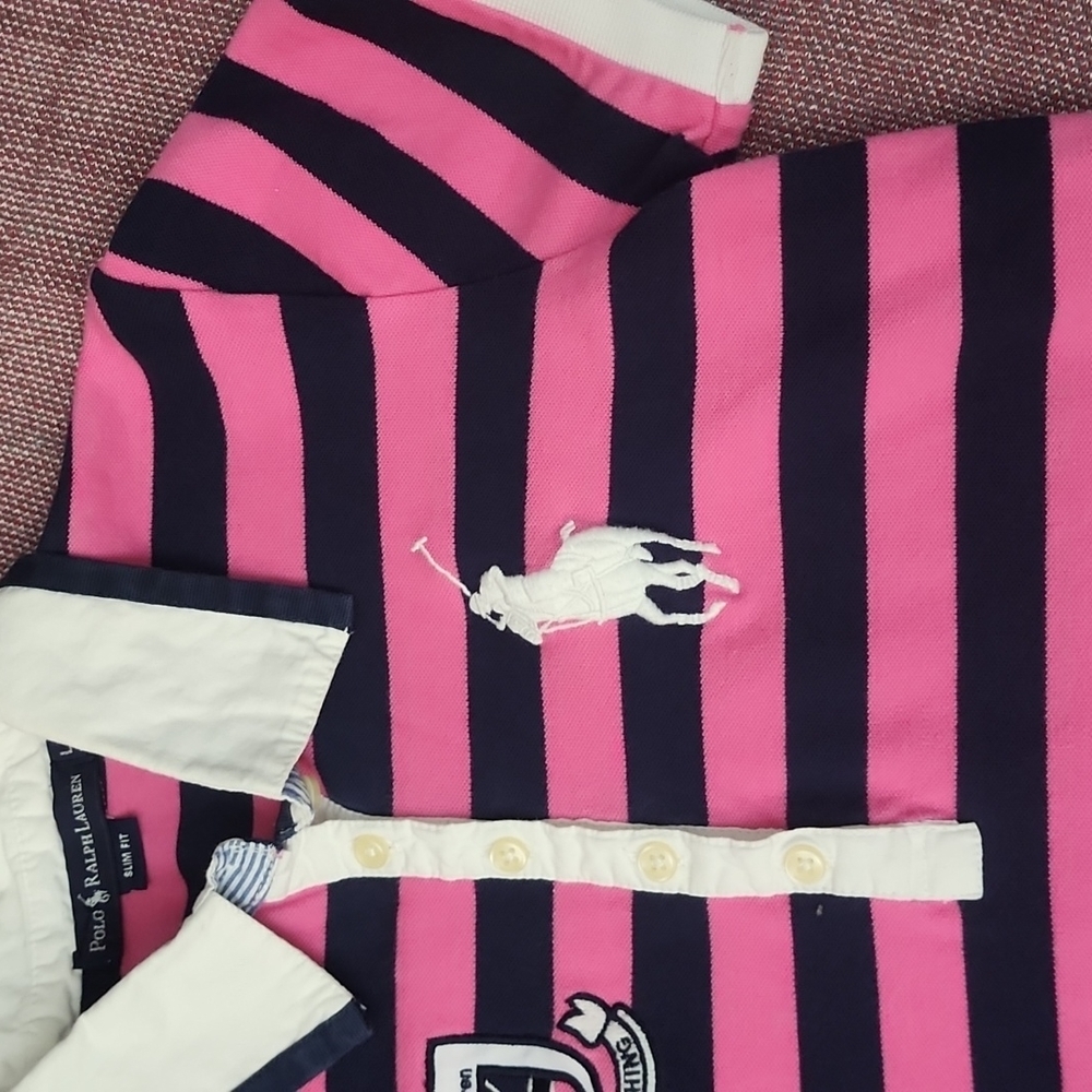Polo Ralph Lauren Slim Fit Polo - Britannia Sailing Size Large Kids - Picture 5 of 14